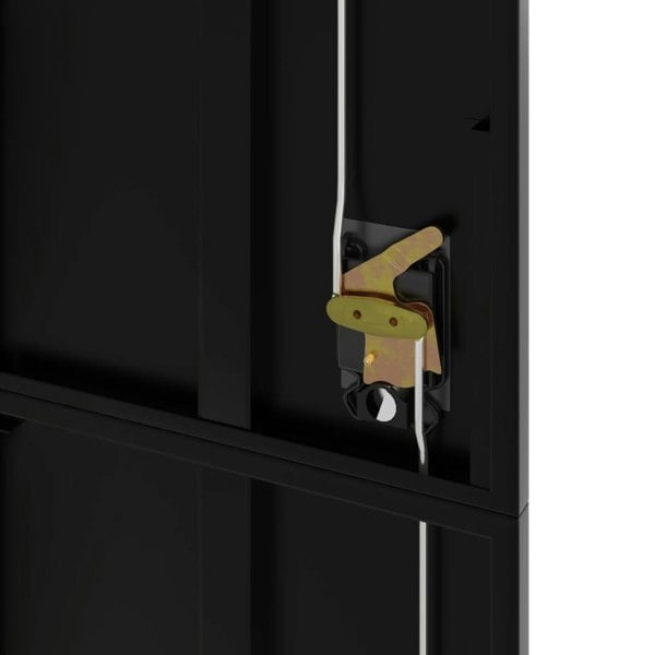 Berkfield File Cabinet Black 105x40x180 cm Steel