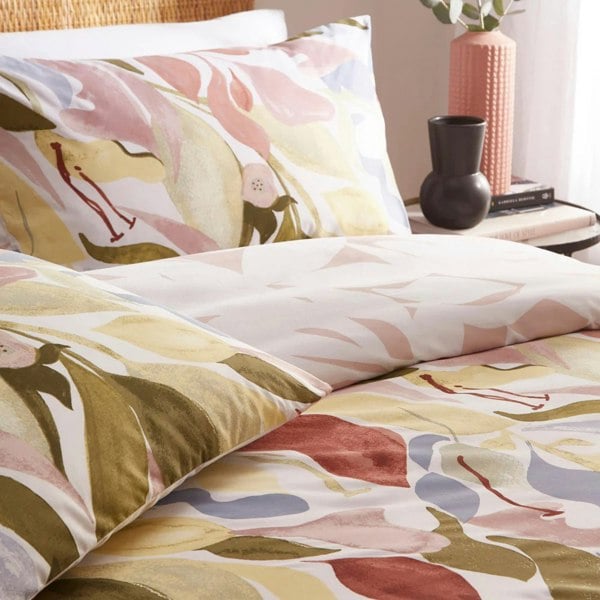 Furn Amarosa Reversible Abstract Duvet Cover Set - Plaster