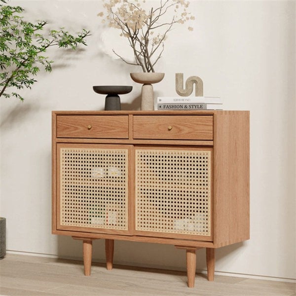 Bertha Rattan Sideboard with Drawers, Pine Wood-Rit Concept-Rit Concept