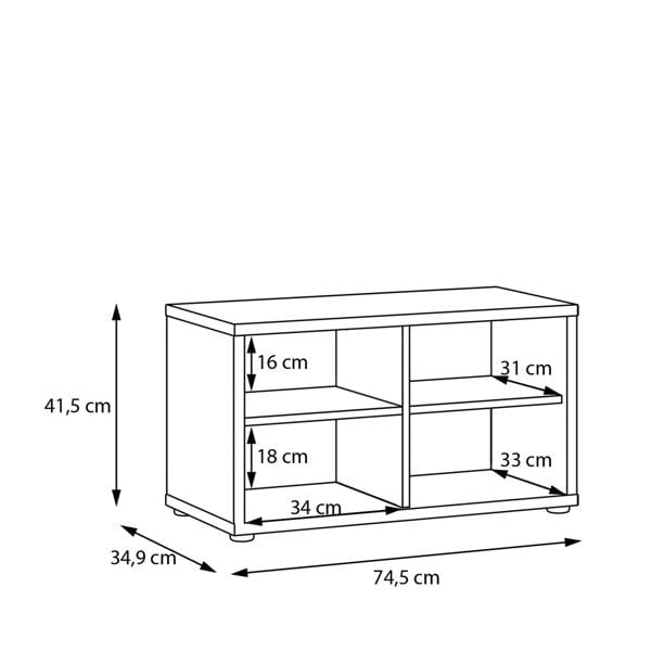 Furniture To Go Alice Springs Bench with 2 Doors Push-to-Open in Terracotta