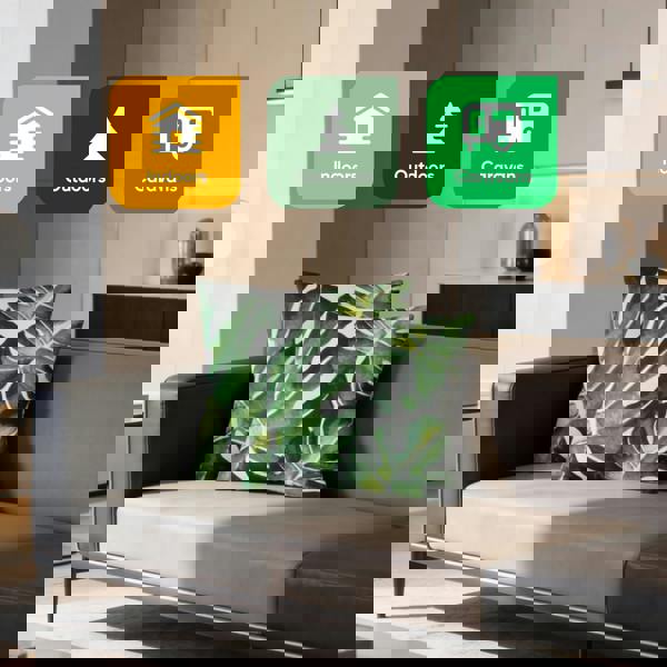 Gardenwize Pair of Outdoor Scatter Cushions – Banana Leaf Design