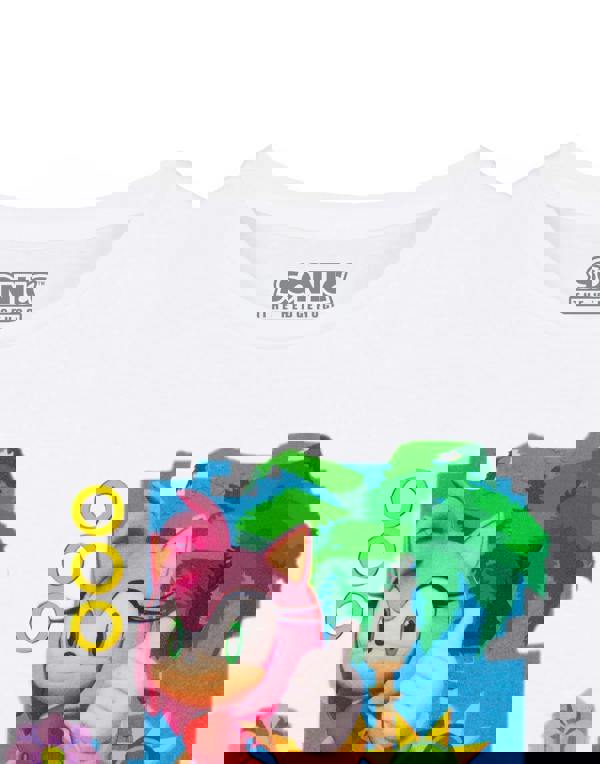 Sonic the Hedgehog Unisex Kids White Amy Short Sleeved T-Shirt