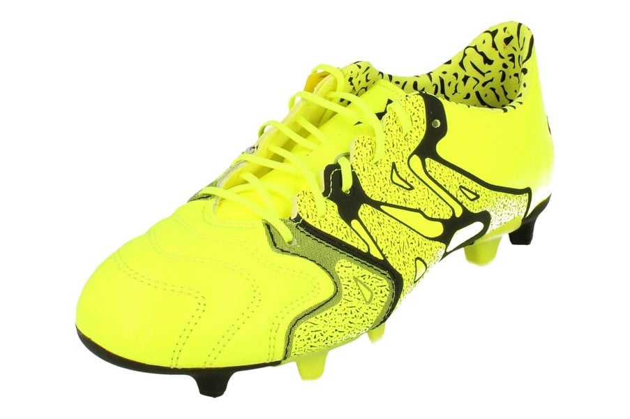 Adidas X 15.1 Fg/Ag Leather Mens Football Boots  B26979 - Yellow Black B26979 - Photo 0