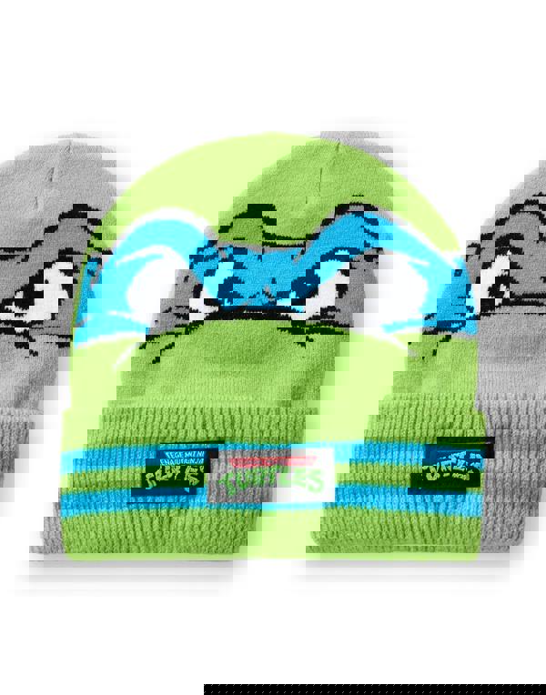 Teenage Mutant Ninja Turtles Boys Green Novelty Face Beanie and Gloves Set (One Size)