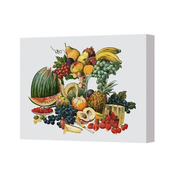 Benjamin Tate Design Vibrant Fruit Still Life Canvas Wall Art Print 4878