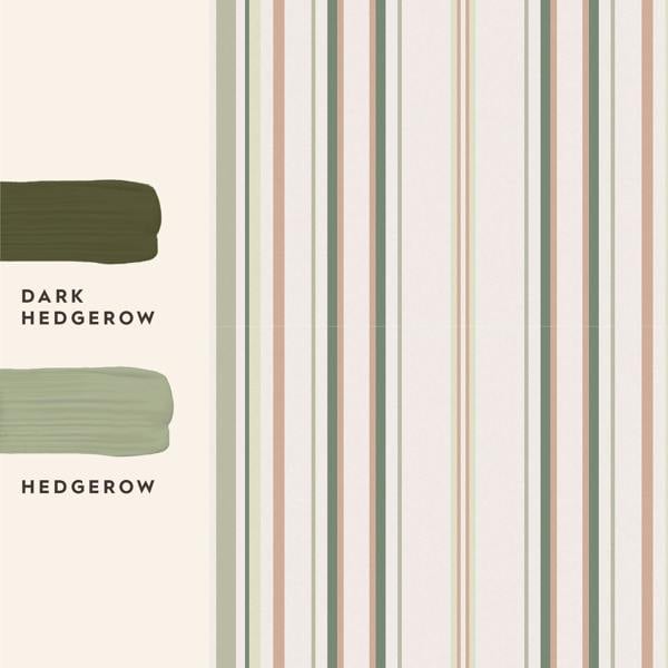 Laura Ashley Flinton Stripe Hedgerow Wallpaper