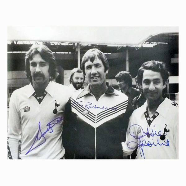 Unbranded Ricky Villa, Ossie Ardiles & Keith Burkinshaw signed Tottenham photo. — Premium framing