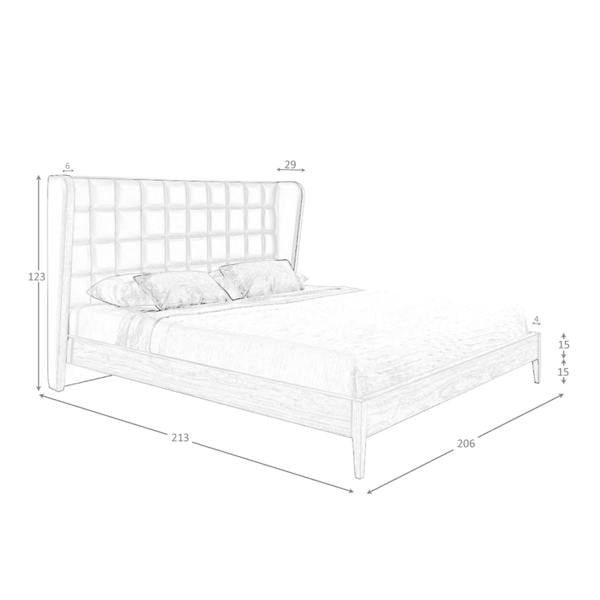 Angel Cerdá Dark green leatherette bed 7148