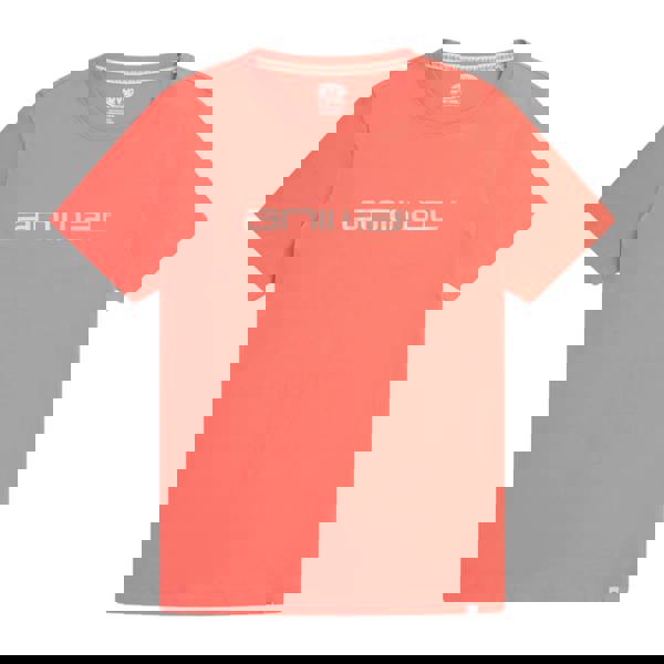 Animal Womens/Ladies Leena Organic Cotton Boxy T-Shirt - Coral