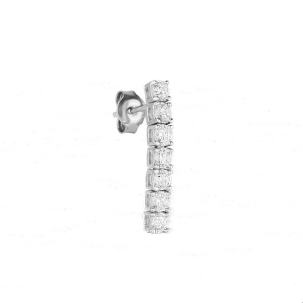 Spero London Sterling Silver Tennis Earring - Single