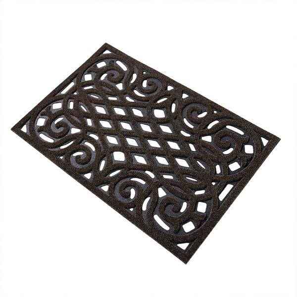 Nicoman Victorian Style Eco Outdoor Door Mat - Chocolate