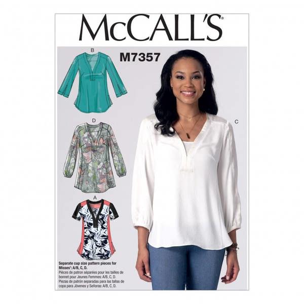 McCalls 7357 Paper Sewing Pattern – Women's Top, Easy