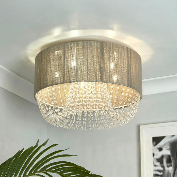 Luxury Drum‑Shade with Crystal Cascades