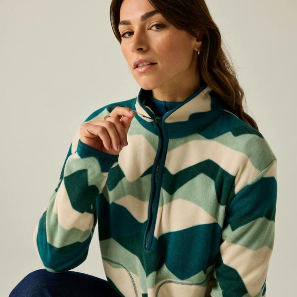 Regatta Womens/Ladies Frankie Abstract Mountain Quarter Zip Fleece Top - Multicoloured - 