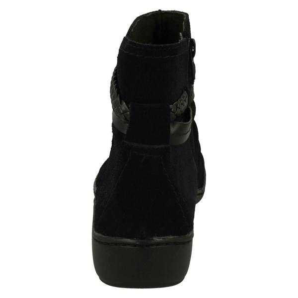 Clarks Ladies Clarks Braid Detailed Ankle Boots Cora BraidBoot