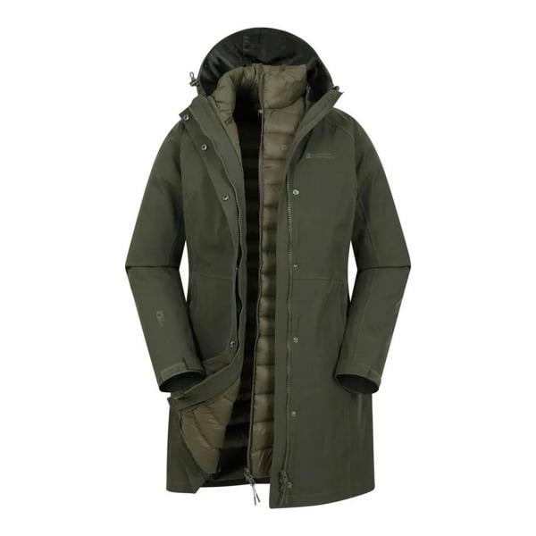 Mountain Warehouse Womens Alaskan Long 3 In 1 Jacket - Khaki Green