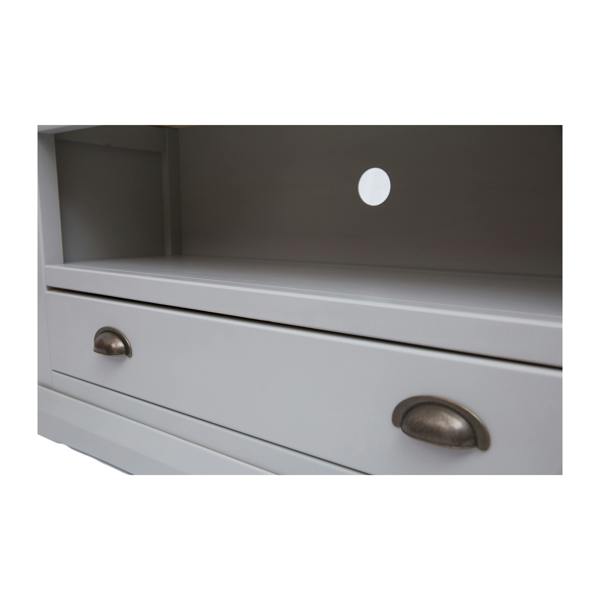 Cabinet Bits Loreo Light Grey 1 Drawer TV Cabinet Brass Cup Handle