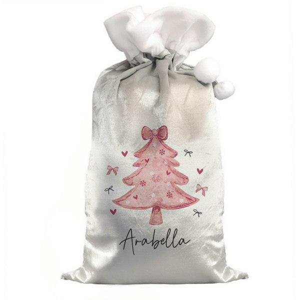 Personalised Memento Company Personalised Pink Christmas Tree Sack