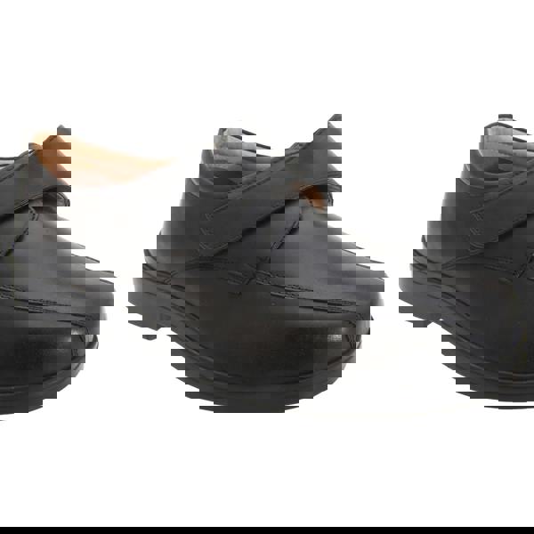 Roamers Mens XXX Extra Wide Touch Fastening Tramline Casual Shoes - Black