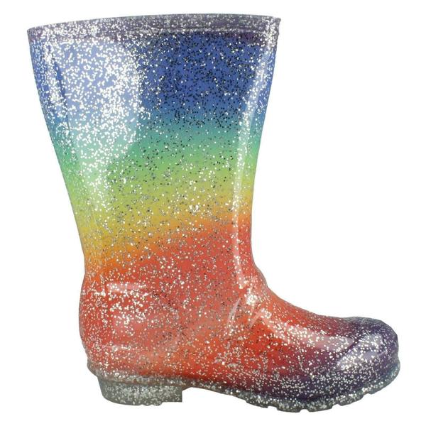 Spot On Girls Spot On Rainbow Glitter Wellingtons
