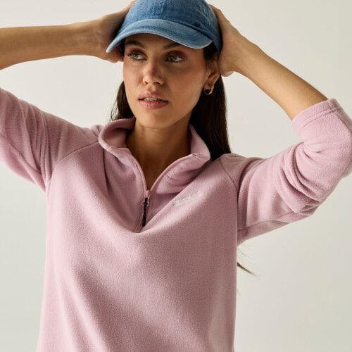 Regatta Women's Sweetheart 1/4 Zip Fleece Top - Powder Lilac