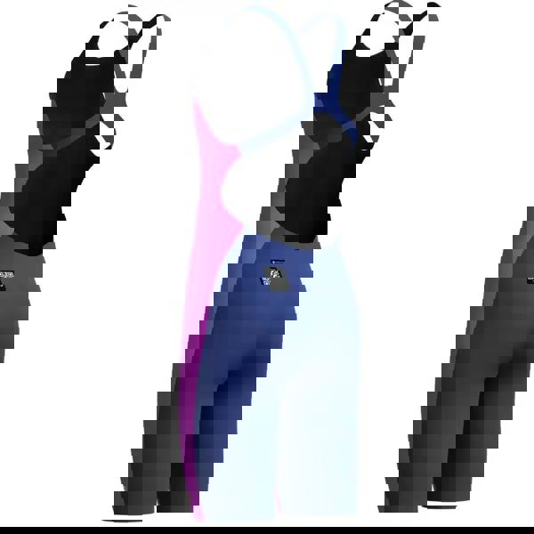 Speedo girls fastskin endurance+ max open back kneeskin in purple navy