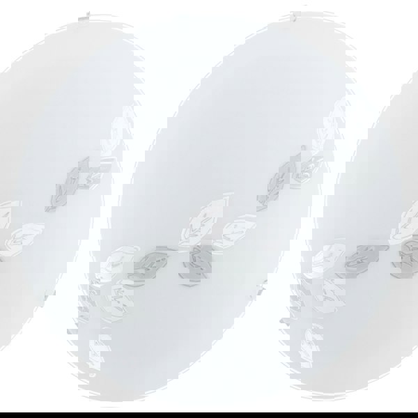 Wall Flush Ceiling Light White Shade Leaf Design Satin Glass Bulb E27 1x60W Loops
