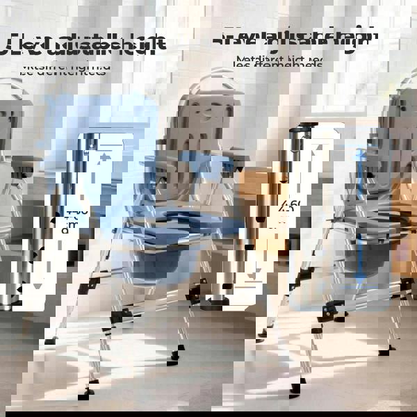 Levede Commode Chair for Bedroom Folding Adjustable Bedside Toilet Shower Chair