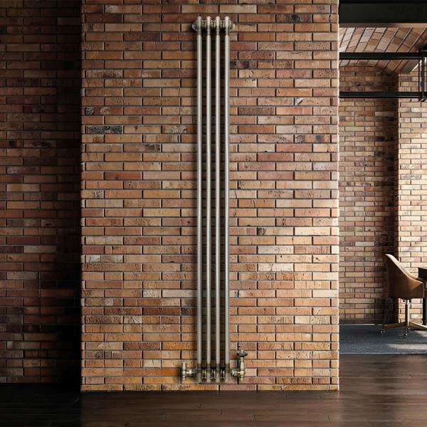 Monstershop Traditional 3 Column Radiator - 1800 x 200mm - Raw Metal
