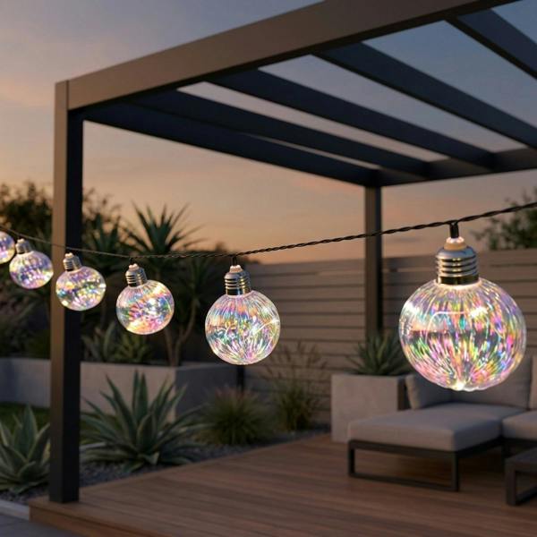 Garden Greatness Starburst LED Rainbow Solar String Lights