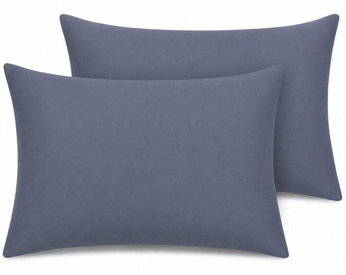 Night Zone 180 Thread Count Percale Pillowcases Pair – Crisp Easy Care Bed Linen - Grey