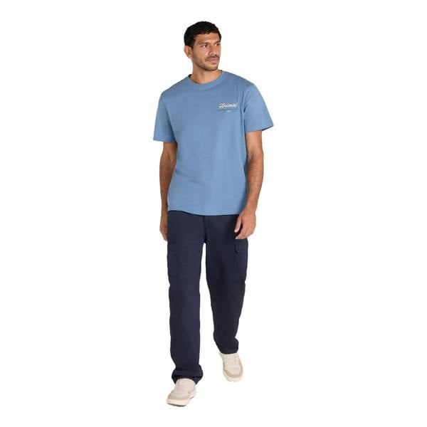 Animal Mens Chase Logo Relaxed Fit T-Shirt - Blue - 