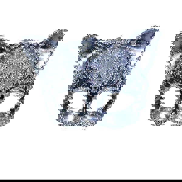 Bristol Novelty Unisex Adults Jewelled Cat Mask - Silver - 