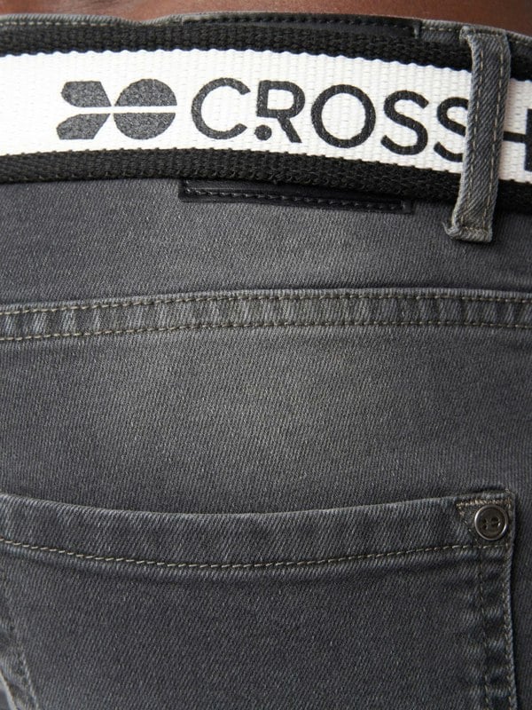 Crosshatch Barbeck Slim Fit Denim Jeans Grey Wash