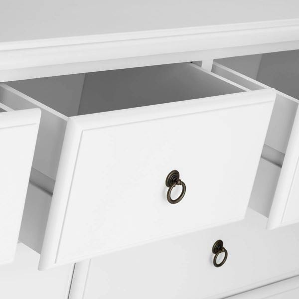 Statement Furniture Romance Large 3 Over 4 Chest of Drawers, Assembled Wide Bedroom Storage