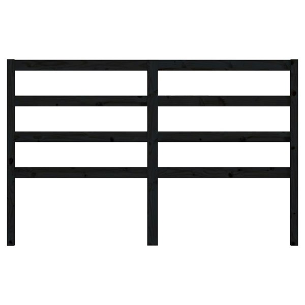 Berkfield Bed Headboard Black 166x4x100 cm Solid Wood Pine