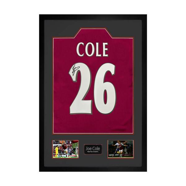 Joe Cole Signed West Ham Shirt Premium Frame