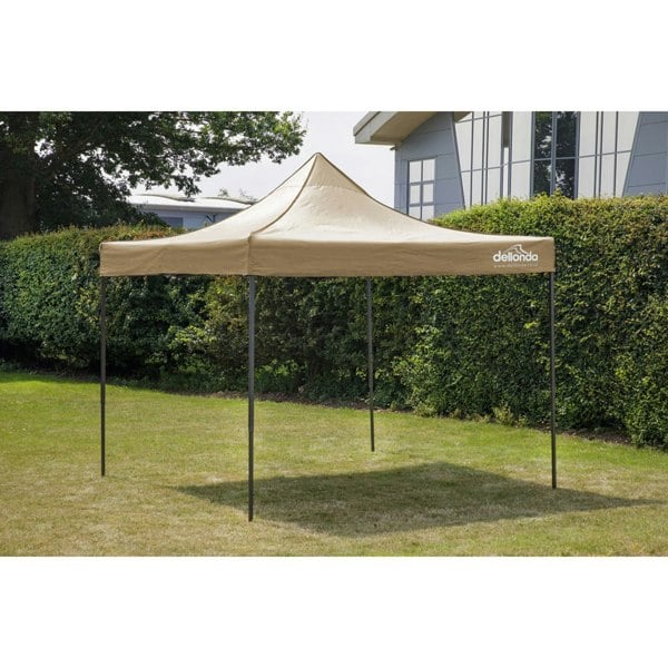 2x2m Pop-Up Gazebo - BEIGE Heavy Duty Frame & Water Resistant - Garden Pavillion - LoopsDirect