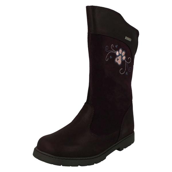Start-rite Girls Startrite Paw Detailed Aqua-Rite Mid Calf Boots Splosh