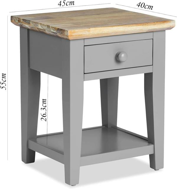 Statement Furniture Florence 1 Drawer Lamp Side Table, Assembled Sofa Table