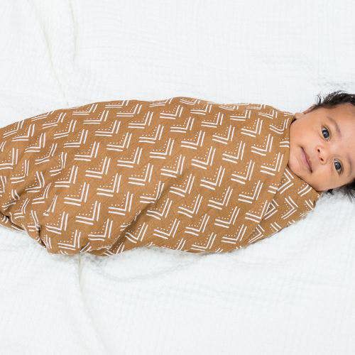Lulujo - Cotton Swaddle - Black Bird & Mudcloth - 2 Pack