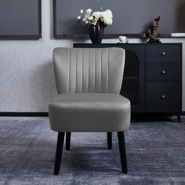 Groundlevel Crushed Velvet Shell Accent Chair