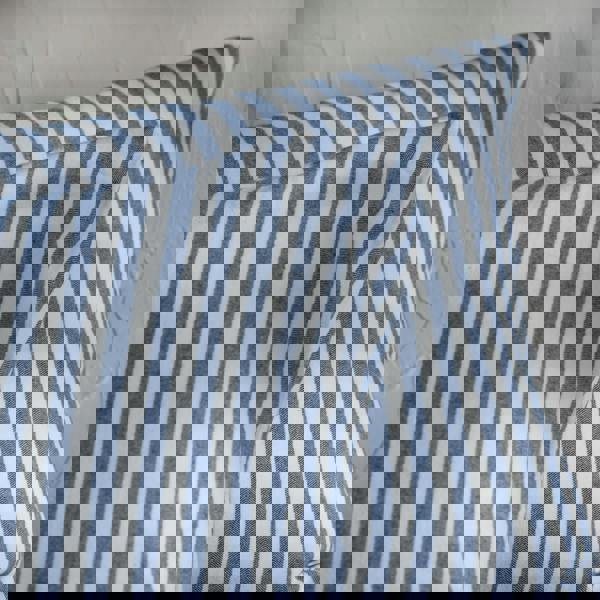 Soak&Sleep Mediterranean Blue Herringbone Stripe Cotton Pillowcases