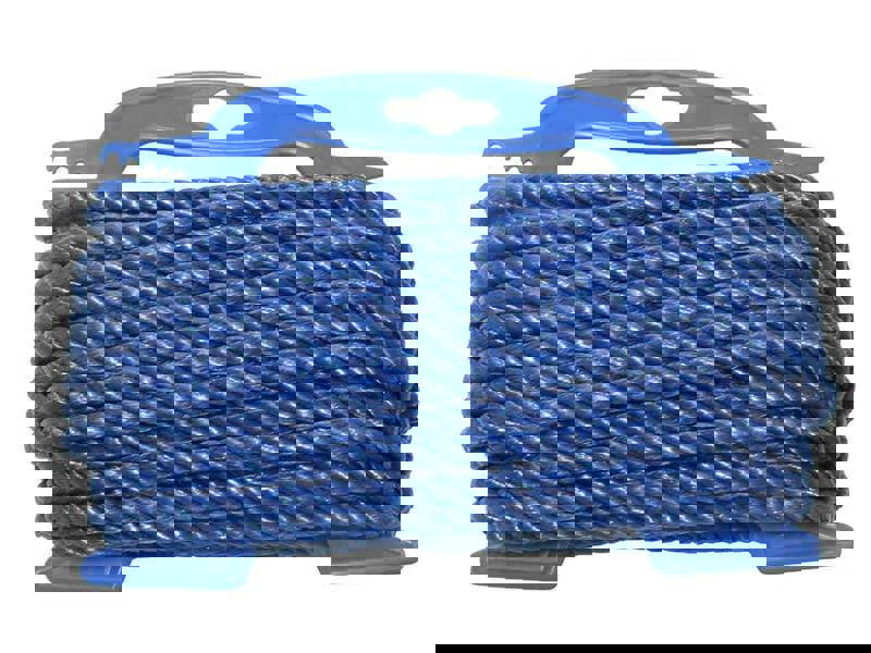 8MM x 15M Handreel Blue 3 Strand Polypropylene Rope - Camping Shipping Fender Yacht