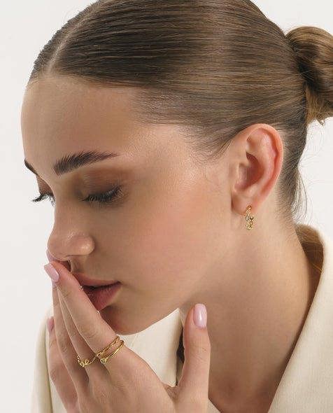 14K Gold Promise Link Stacking Ring - Rings - Elk & Bloom