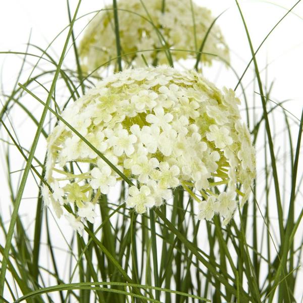 Wyld Haus Artificial Flower Large 120cm White Allium Plant (no pot included)