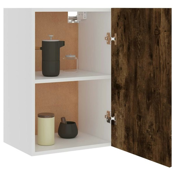 Berkfield Hanging Cabinet Smoked Oak 39.5x31x60 cm Engineered Wood