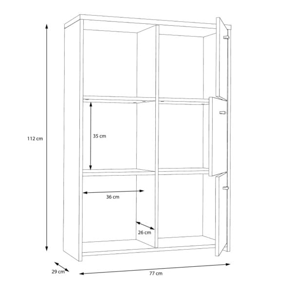 Wyld Haus Willowmere Vintage Wood Chest Storage Cabinet 6 Doors