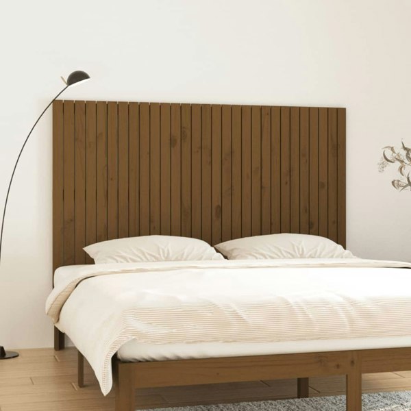 Berkfield Wall Headboard Honey Brown 185x3x110 cm Solid Wood Pine