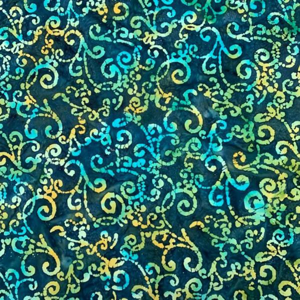 Minerva Cotton Batik Dressmaking & Quilting Fabric per metre, 110cm / 43" Wide - Teal
